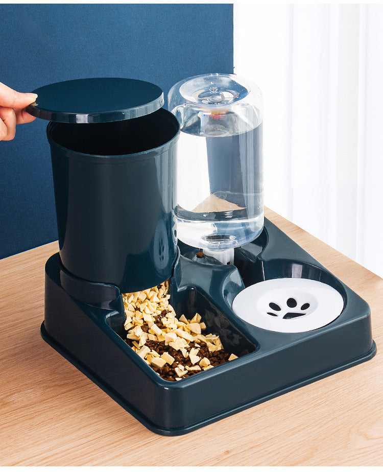 Automatic Pet Food And Water Feeding Bowl Dispenser
