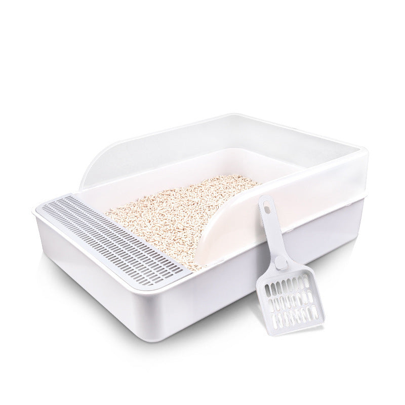 Large Semi-Enclosed Plastic Litter Box