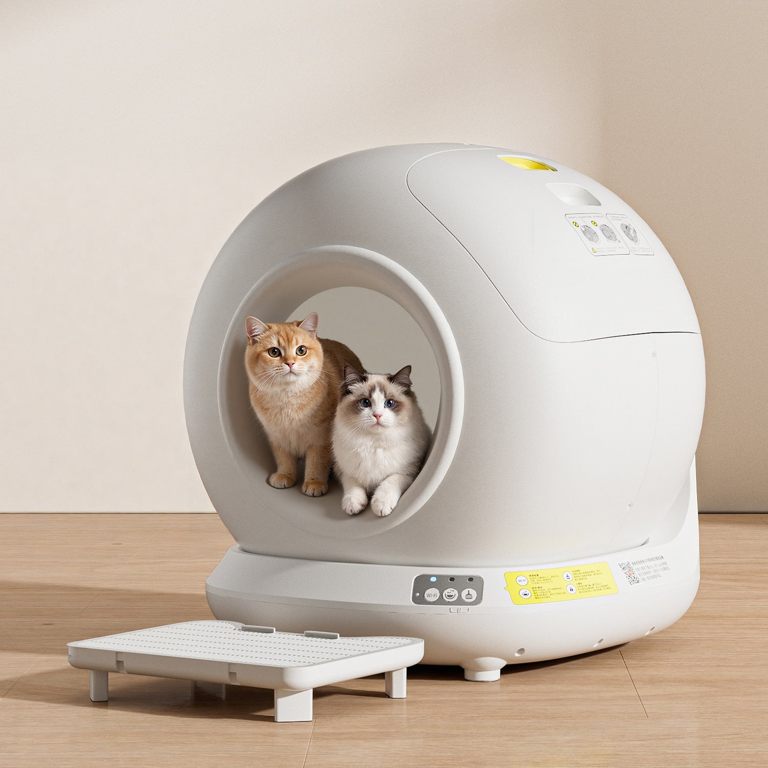 Fully Enclosed Self-Cleaning Litter Box With Large Tray