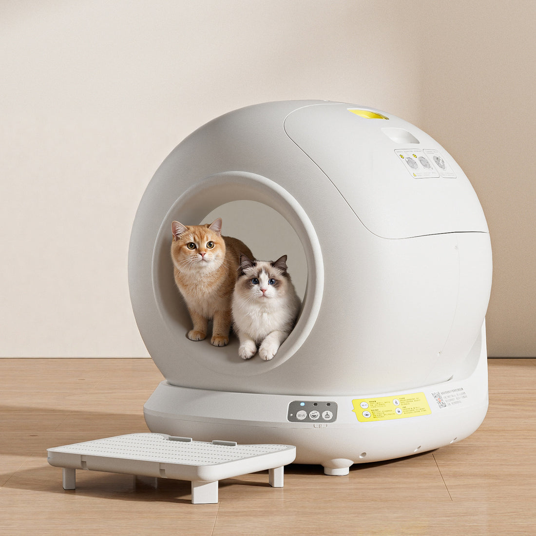 Fully Enclosed Self-Cleaning Litter Box With Large Tray