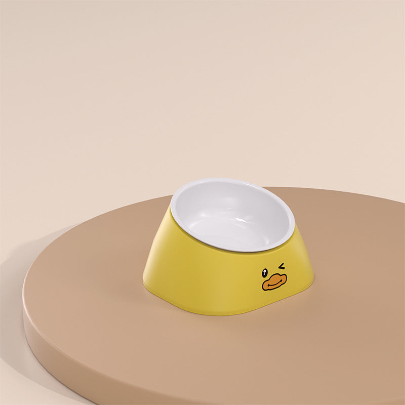Stainless Steel Tilted Pet Bowl Durable Anti Slip Feeding