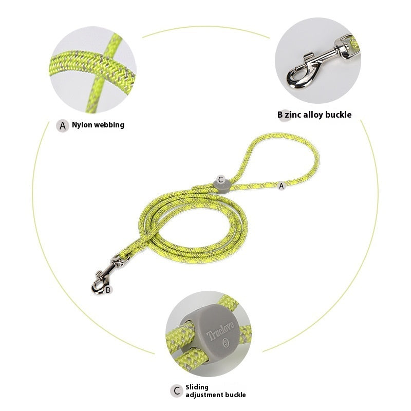 Colorful Adjustable Sliding Pet Leash For Walking