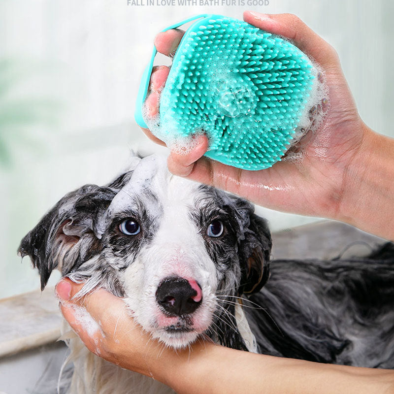 Pet Silicone Bath Massage Grooming Brush
