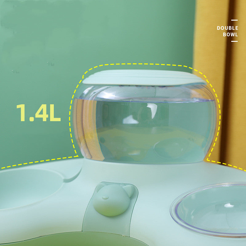 Crescent Automatic Pet Double Feeding And Water Bowl