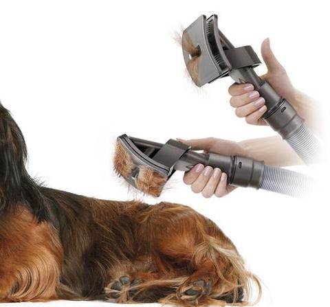 Pet Grooming Brush Vacuum Attachment For Fur Removal Tool