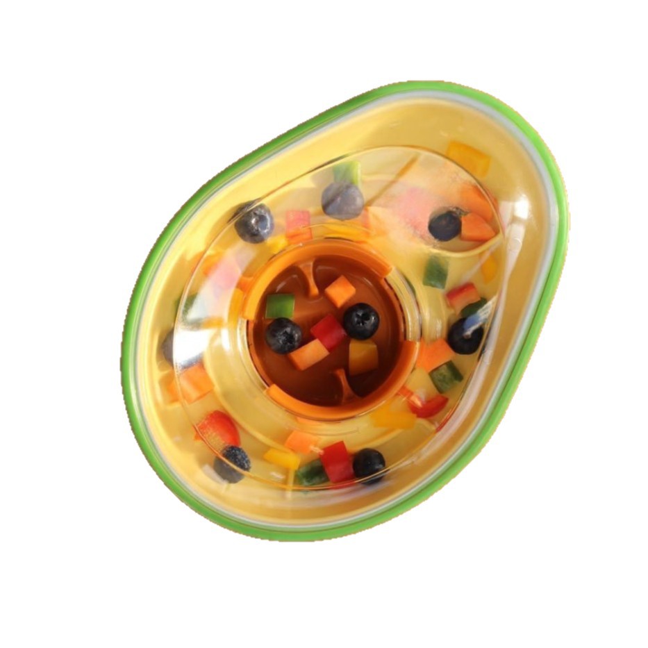 Durable Anti-Tumble Avocado Shaped Pet Feeding Bowl Dish