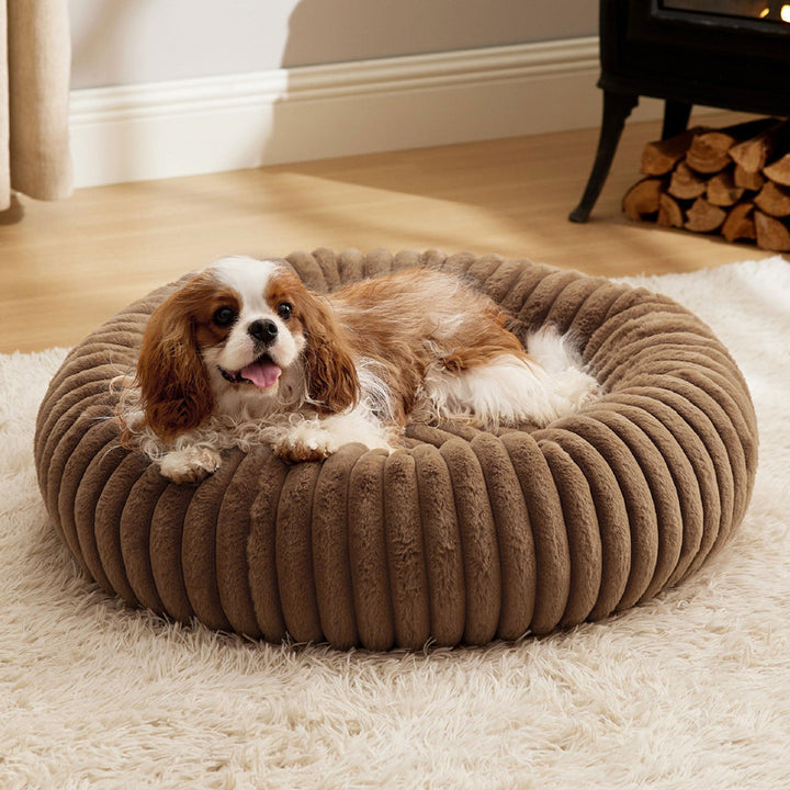 Plush Round Pet Bed Warm Winter