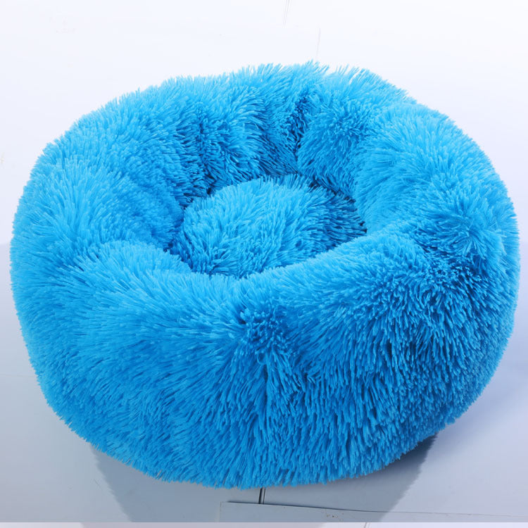 Soft Thick Plush Round Pet Sleeping Bed Cushion