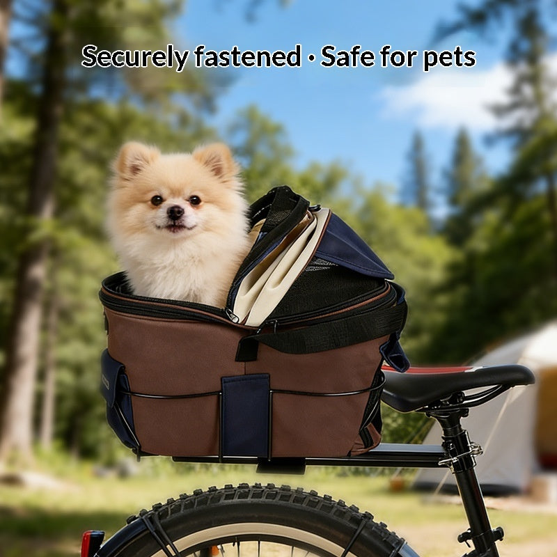 Foldable Canvas Rear Seat Pet Carrier Bag