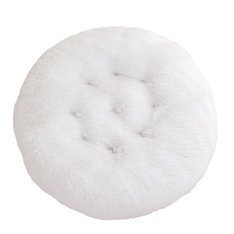 Round Pet Mat Plush Warm Sleeping Pet Bed