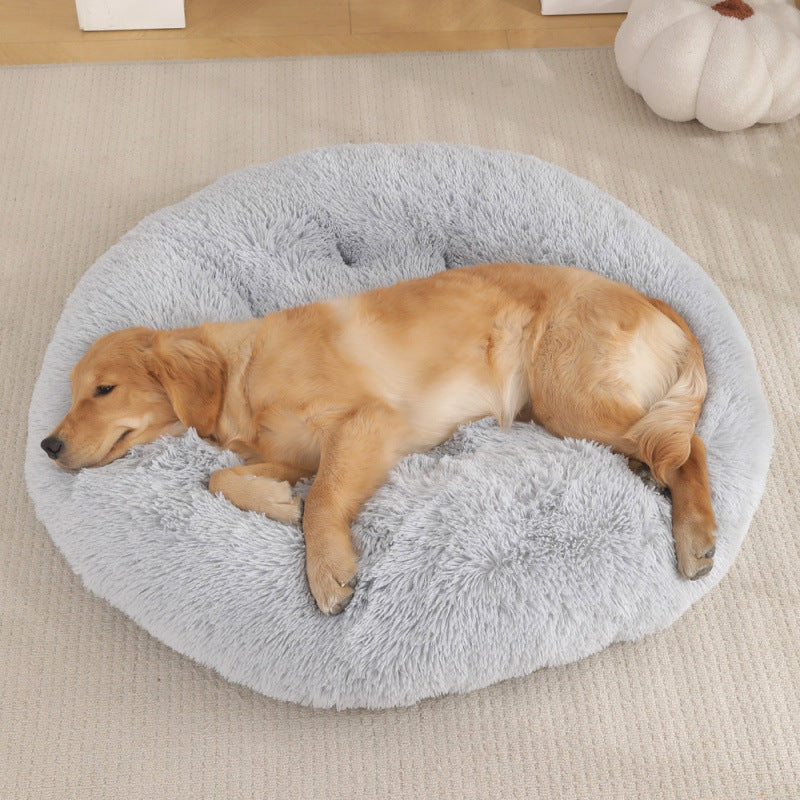 Round Pet Mat Plush Warm Sleeping Pet Bed