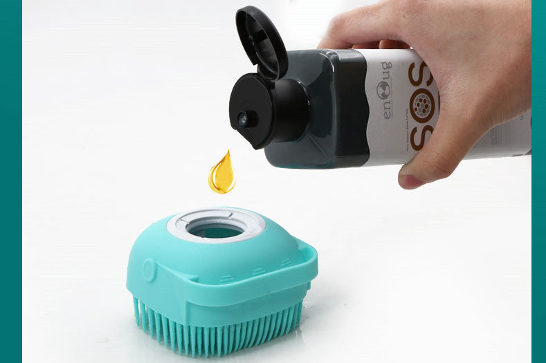 Pet Silicone Bath Massage Grooming Brush