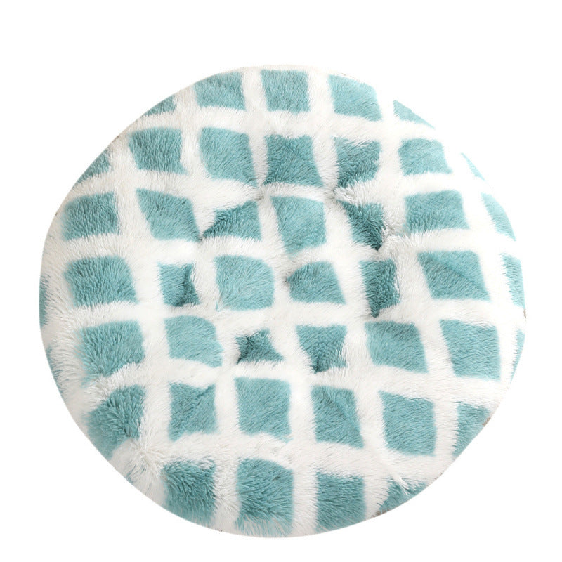 Round Pet Mat Plush Warm Sleeping Pet Bed