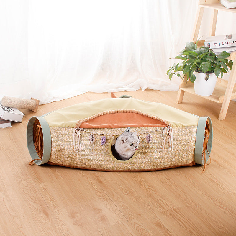 Interactive Pet Tunnel Toy With Hideout Hole Design
