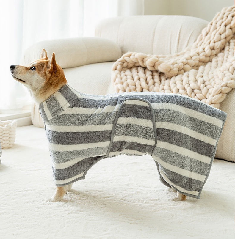 Pet Bath Robe Absorbent Drying Apparel Towel