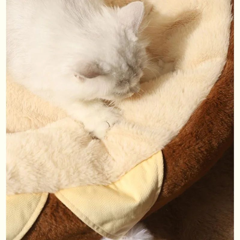 Round Warm Pet Sofa Bed Soft Cushion Nest Mattress