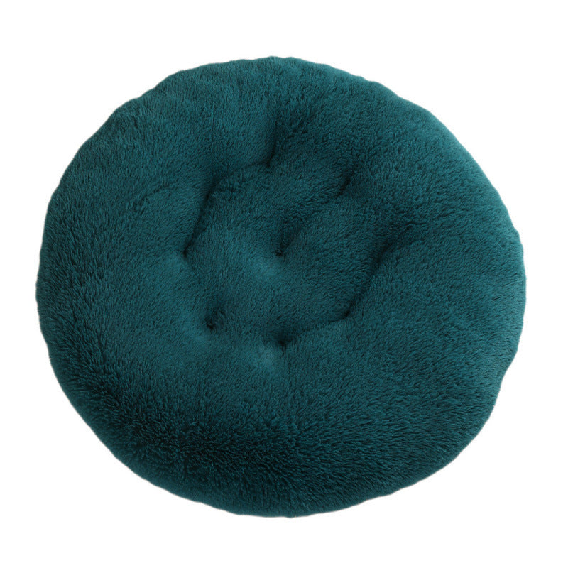 Round Pet Mat Plush Warm Sleeping Pet Bed