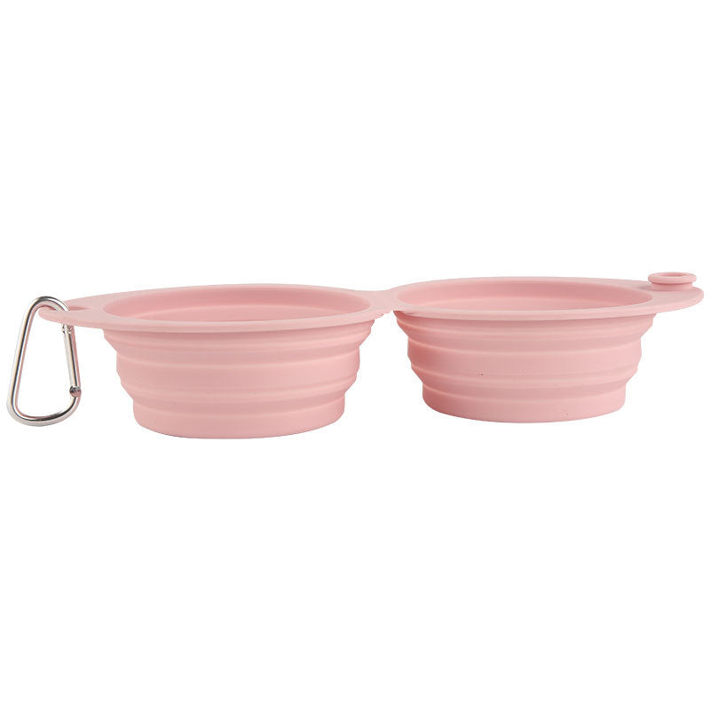 Foldable Silicone Pet Portable Feeding Bowl Outdoor Use