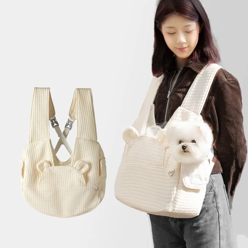 Breathable Pet Backpack Carrier Cross Chest Design For Travel