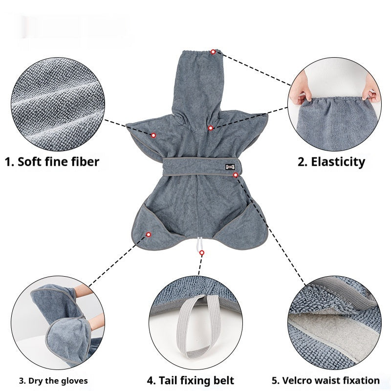 Pet Cotton Bath Towel Strong Absorbent Quick Drying