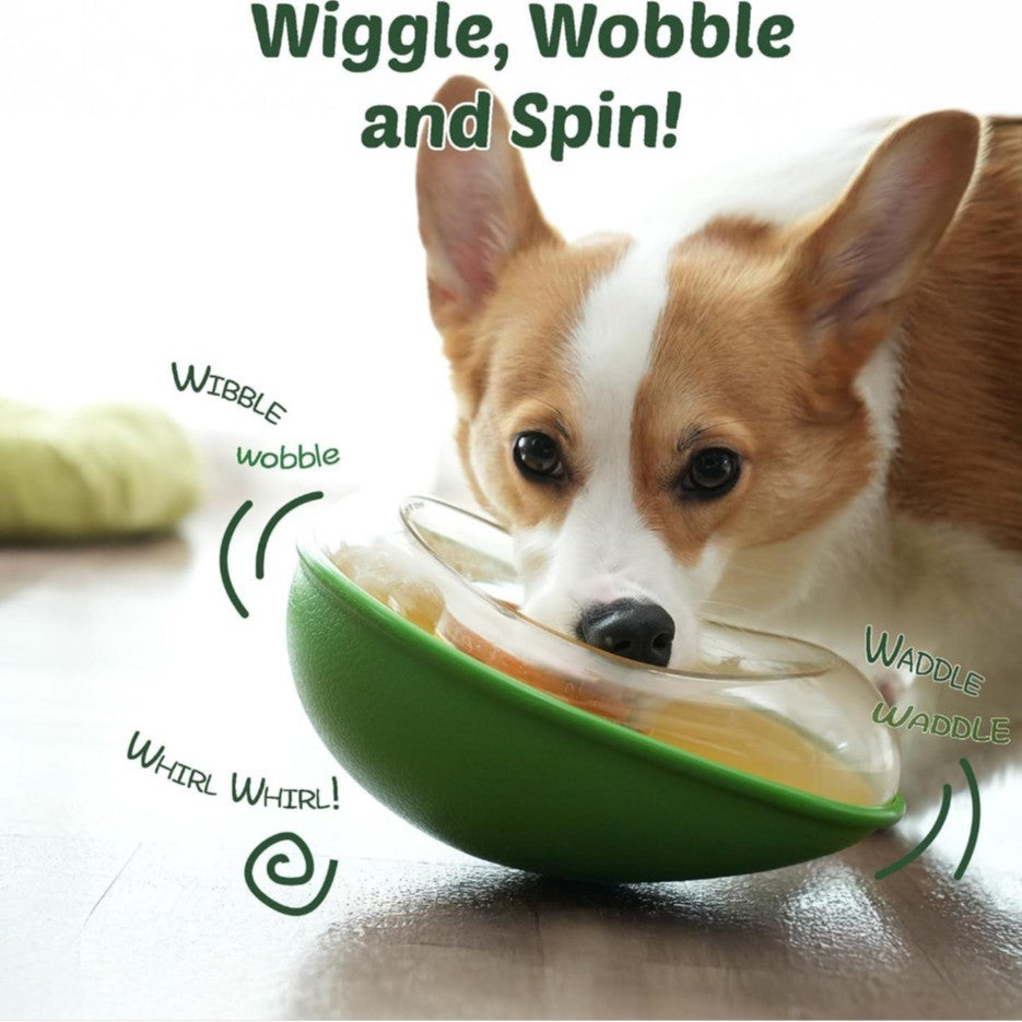 Durable Anti-Tumble Avocado Shaped Pet Feeding Bowl Dish