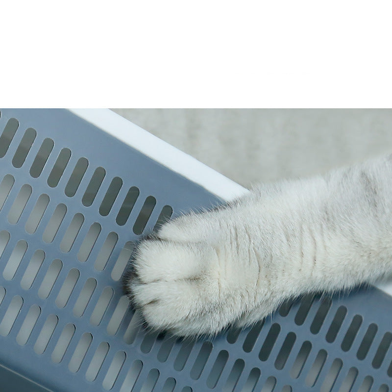 Large Semi-Enclosed Plastic Litter Box