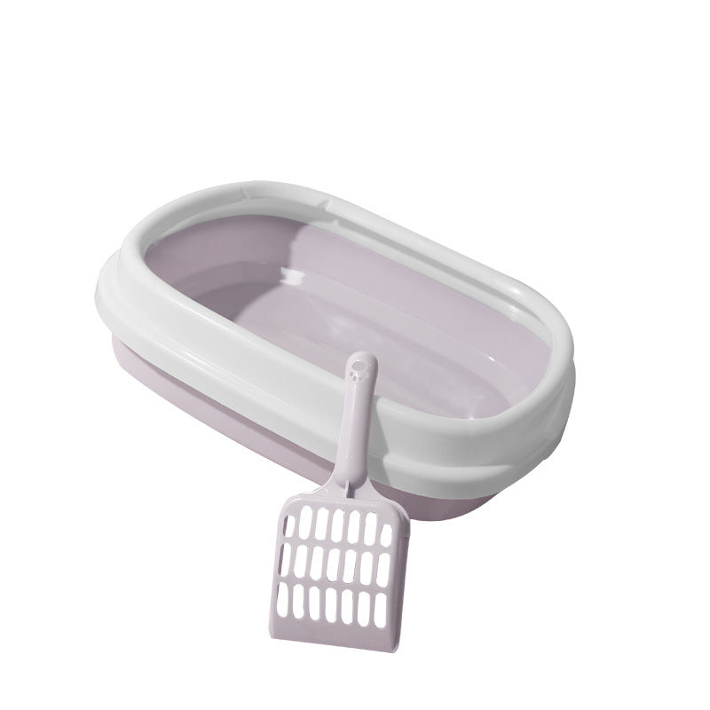 Anti-Splash Pet Litter Tray With Scoop