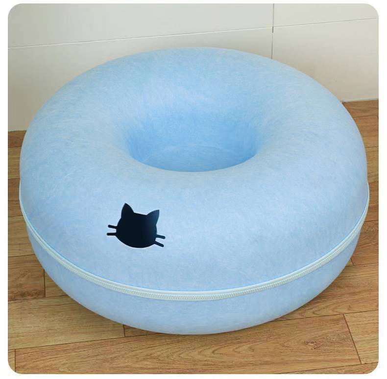Round Tunnel Style Pet Bed Comfortable Soft Nest