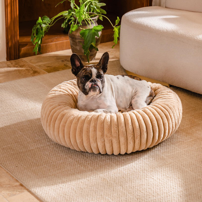 Plush Round Pet Bed Warm Winter