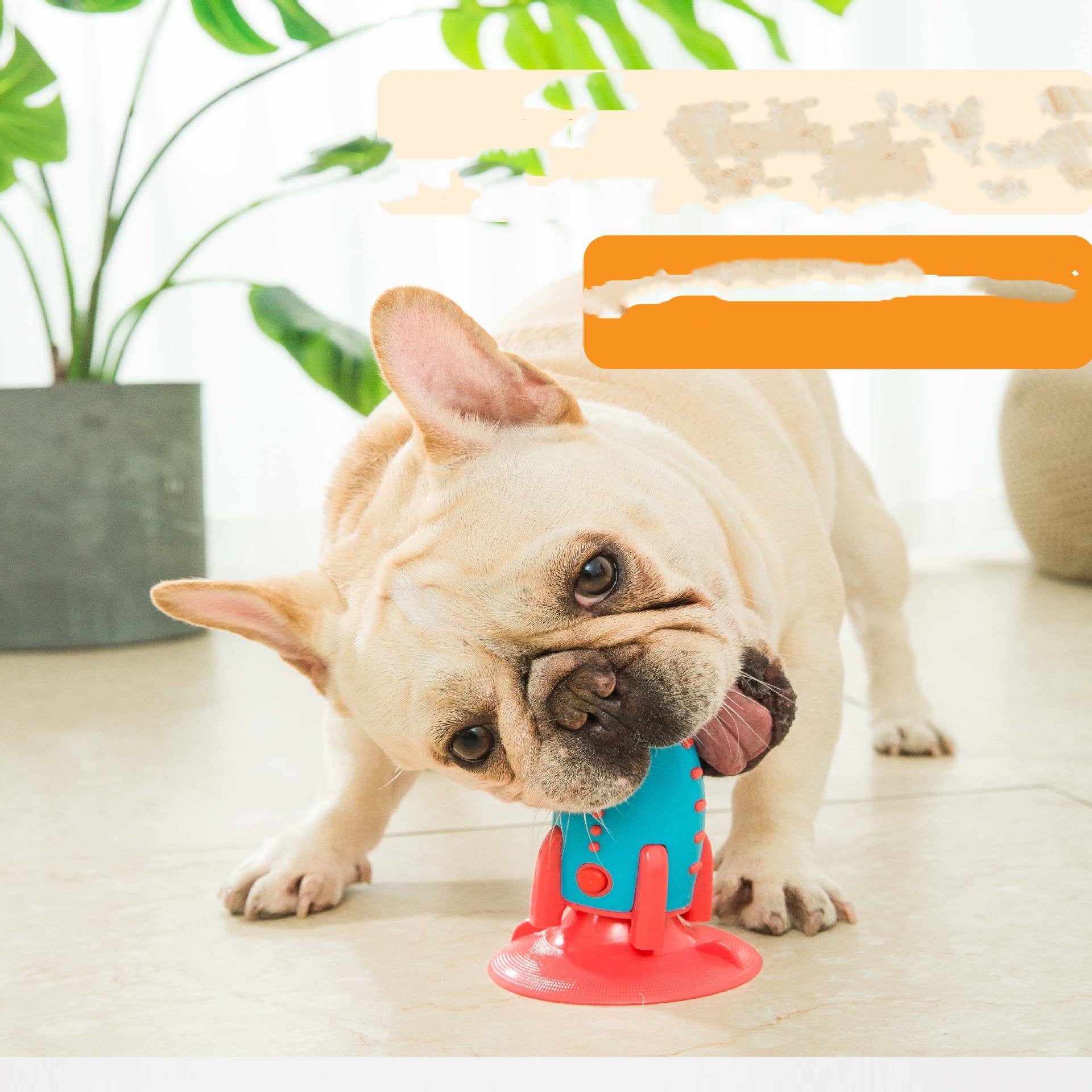 Rocket Shaped Pet Chew Toy Treat Dispensing Bite Resistant