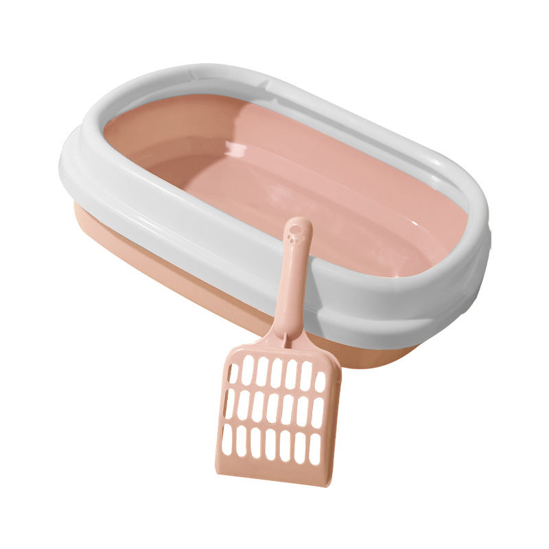 Anti-Splash Pet Litter Tray With Scoop