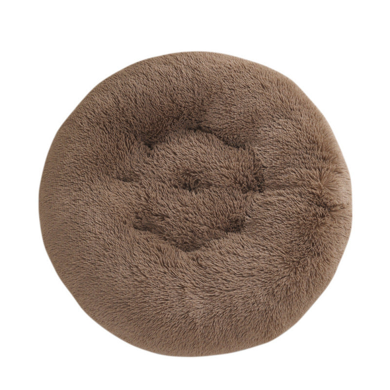 Round Pet Mat Plush Warm Sleeping Pet Bed
