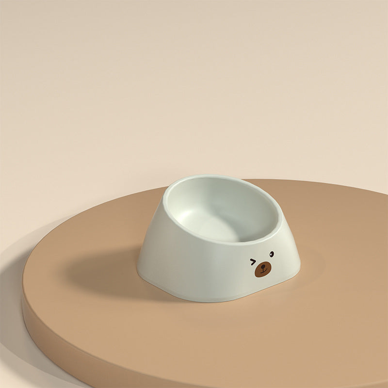 Stainless Steel Tilted Pet Bowl Durable Anti Slip Feeding