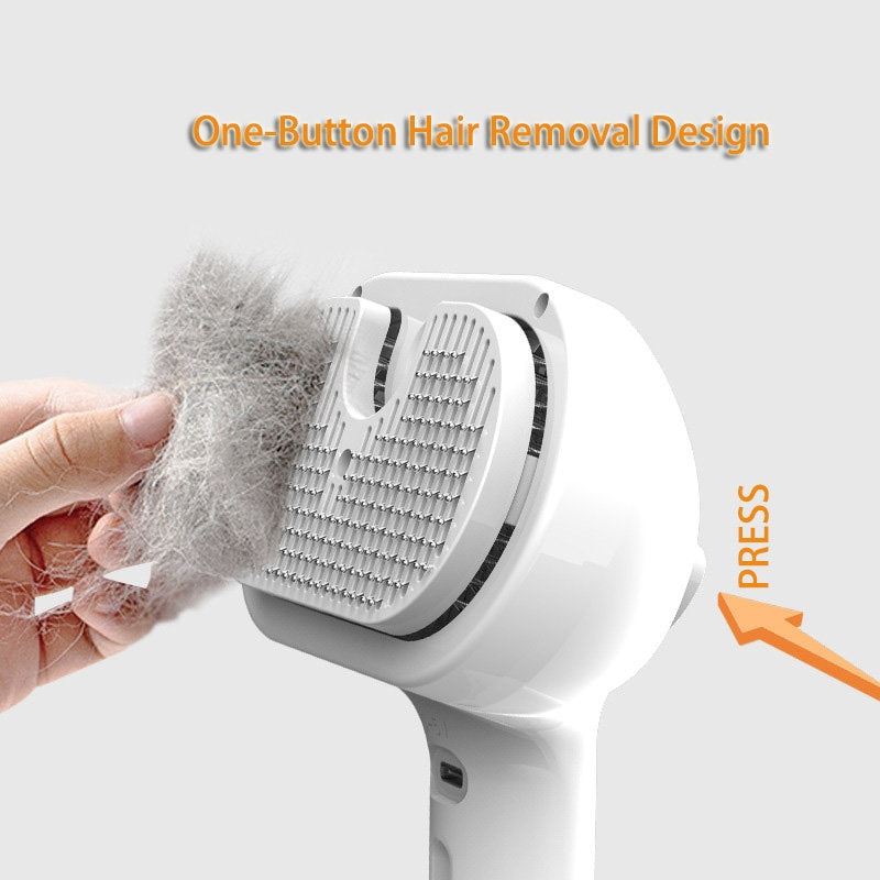 Self Cleaning Pet Grooming Comb With Mist Hair Removal Tool