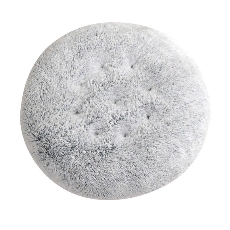 Round Pet Mat Plush Warm Sleeping Pet Bed