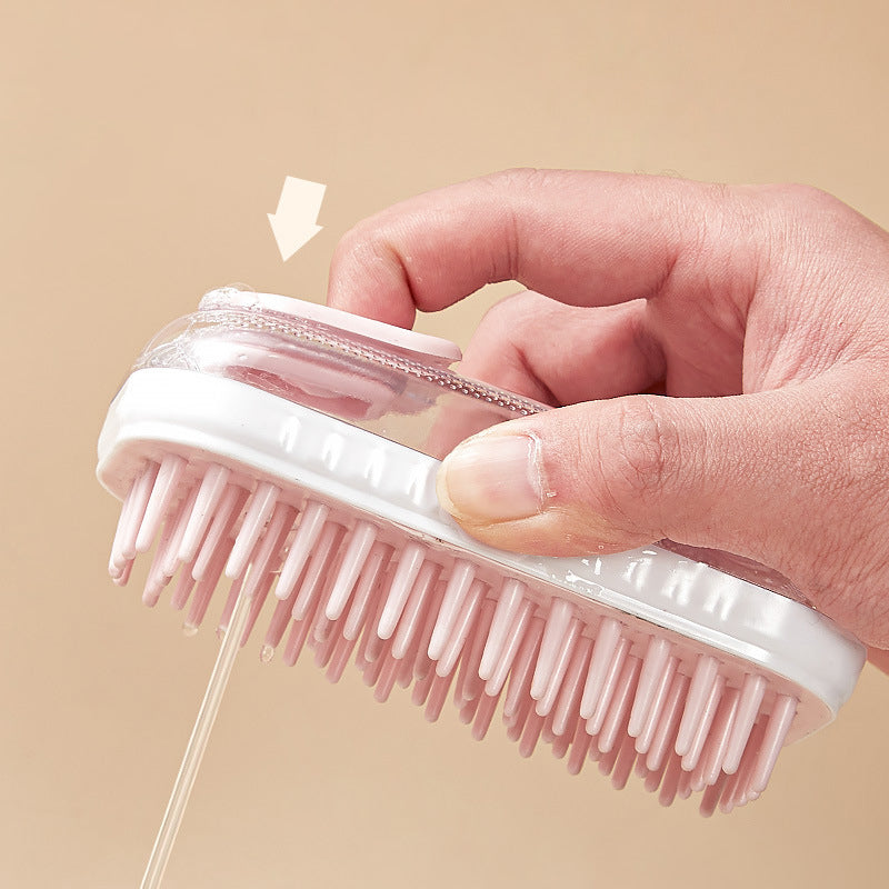 Pet Silicone Bath Massage Brush Foaming Grooming Tool