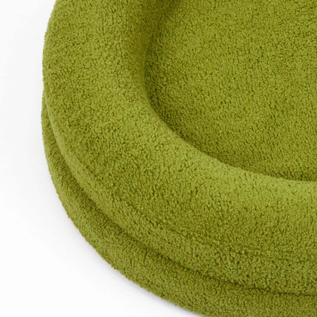 Household Solid Color Leisure Pet Round Bed Soft Nest