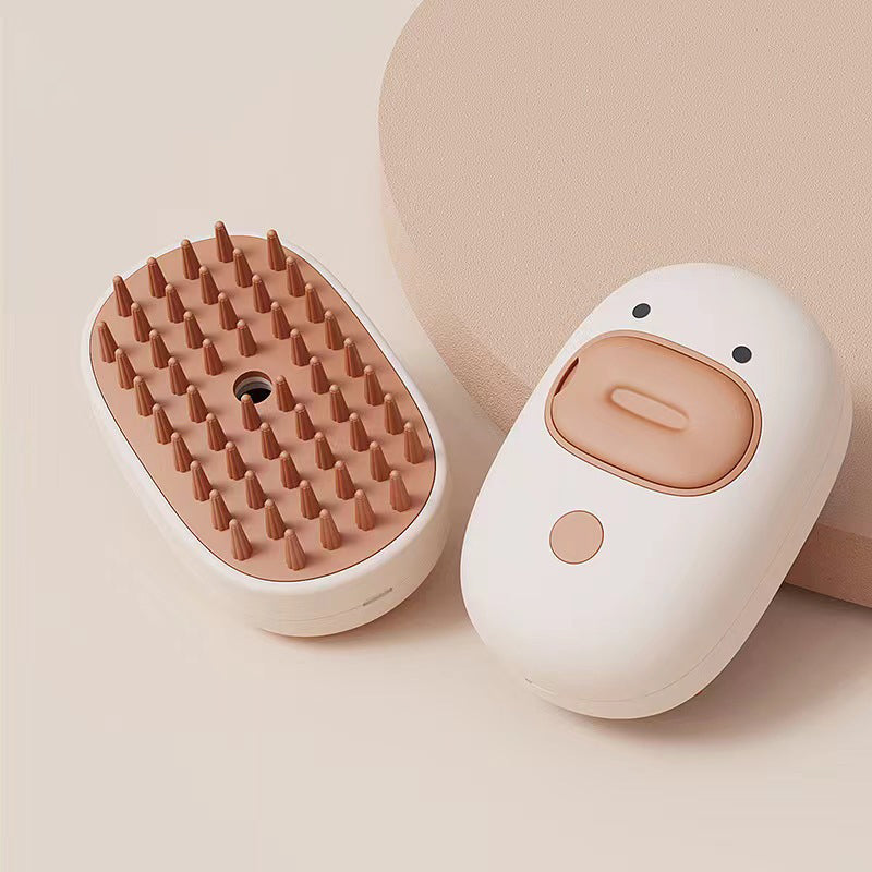 Silicone Steam Pet Grooming Brush For Hair Removal Massage