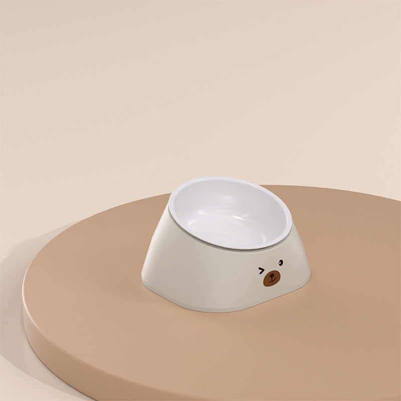 Stainless Steel Tilted Pet Bowl Durable Anti Slip Feeding