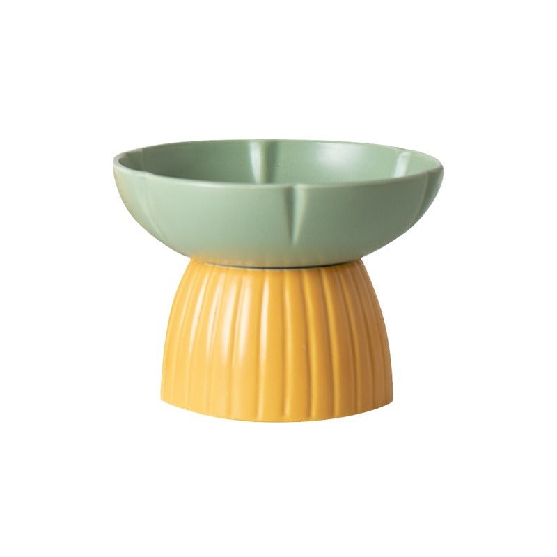 Candy Color Ceramic Pet Feeding Bowl Macaron Style Dish
