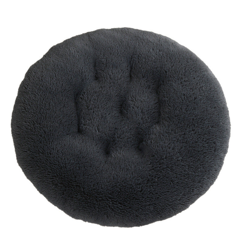 Round Pet Mat Plush Warm Sleeping Pet Bed