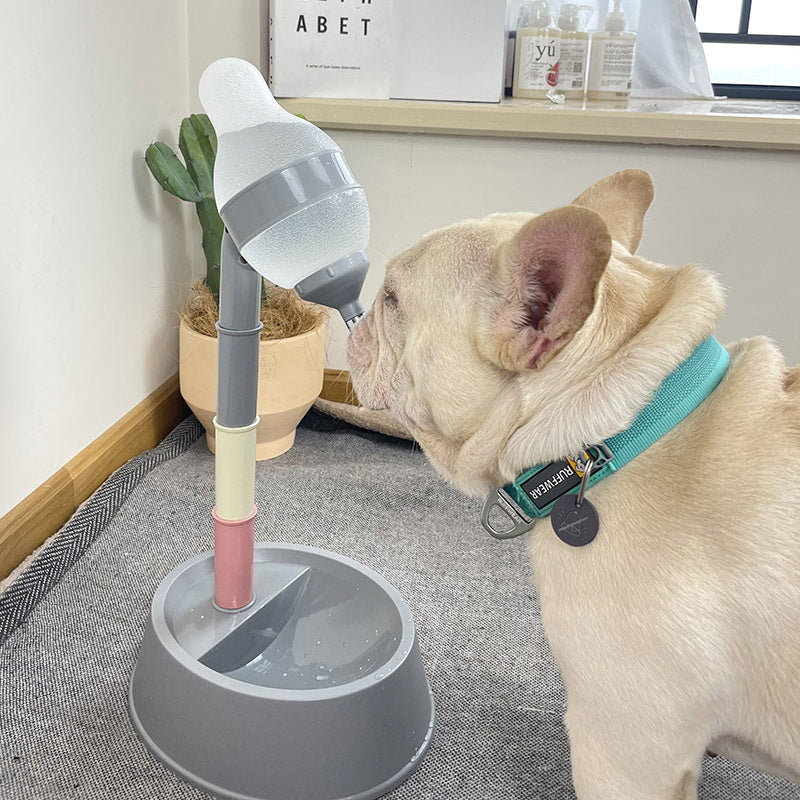 Automatic Pet Water Dispenser Adjustable Stand Bowl Set
