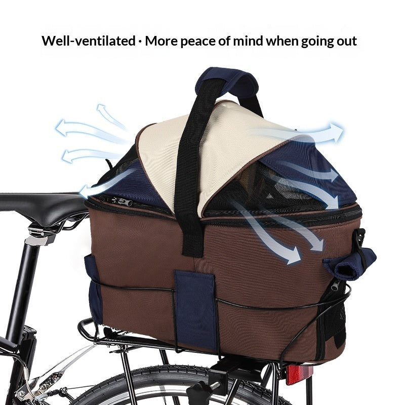 Foldable Canvas Rear Seat Pet Carrier Bag