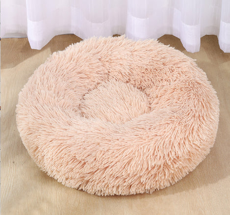Soft Thick Plush Round Pet Sleeping Bed Cushion