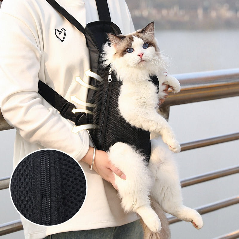 Breathable Adjustable Pet Front Carrier Backpack For Travel Hiking