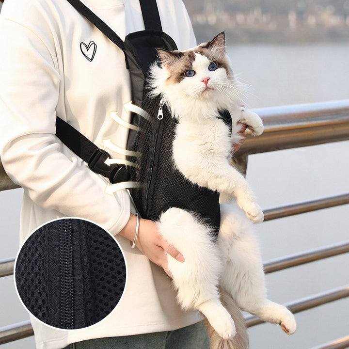 Breathable Adjustable Pet Front Carrier Backpack For Travel Hiking