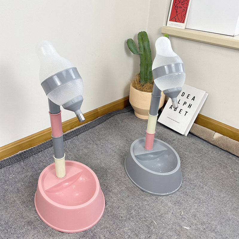 Automatic Pet Water Dispenser Adjustable Stand Bowl Set