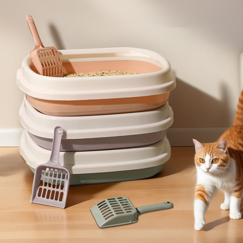 Anti-Splash Pet Litter Tray With Scoop