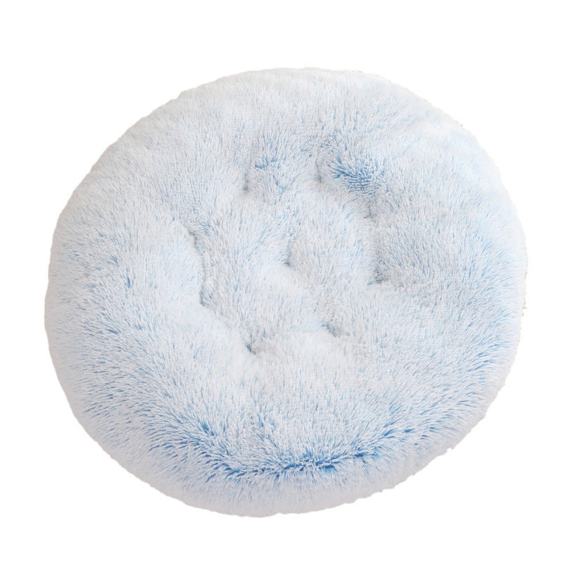 Round Pet Mat Plush Warm Sleeping Pet Bed