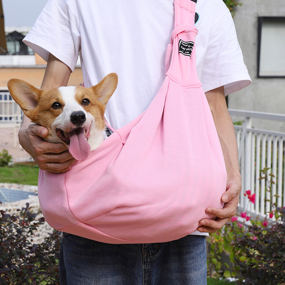 Cotton Pet Carrier Shoulder Bag Breathable Travel Sling
